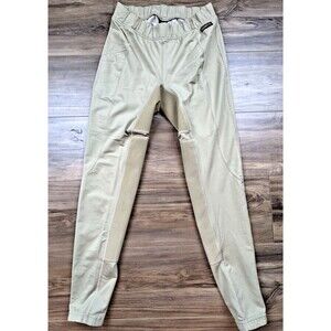 Womens Kerrits Full Seat Tan Greenish Khaki Flex Riding pants Riding Tights L